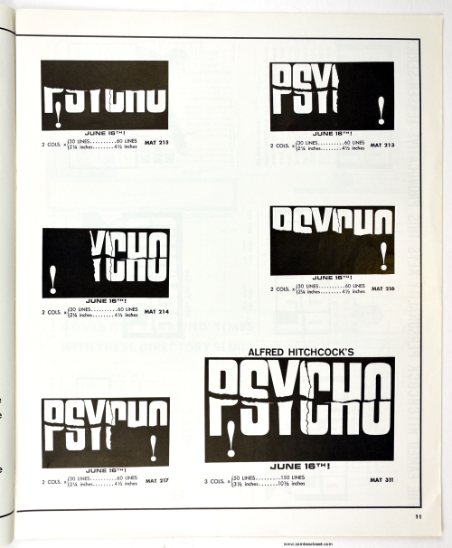 Psycho Pressbook  Kit Sheet