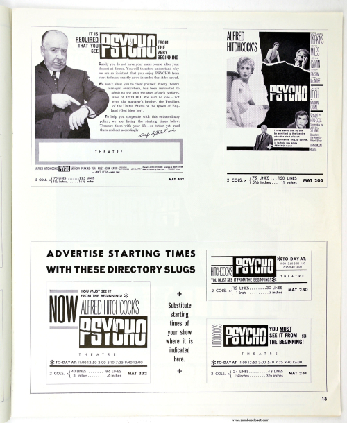 Psycho Pressbook  Kit Sheet