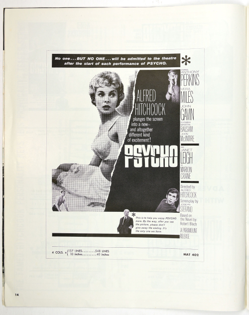 Psycho Pressbook  Kit Sheet