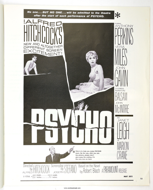 Psycho Pressbook  Kit Sheet