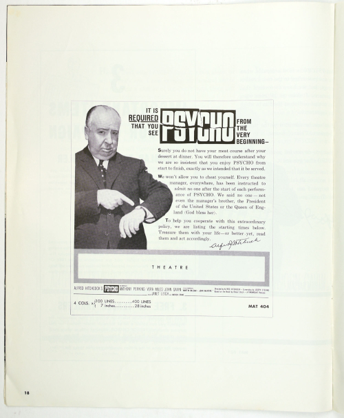 Psycho Pressbook  Kit Sheet