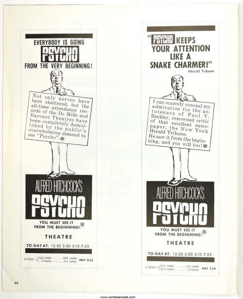 Psycho Pressbook  Kit Sheet