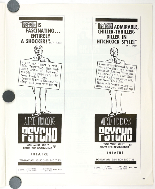 Psycho Pressbook  Kit Sheet