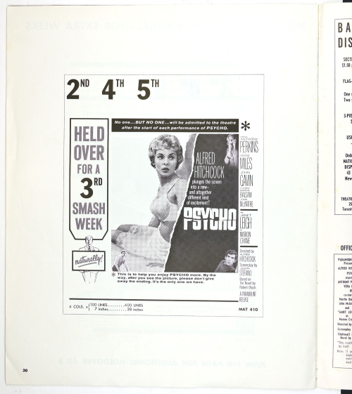 Psycho Pressbook  Kit Sheet