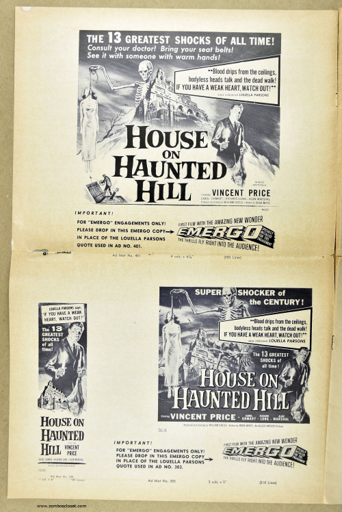 House on Haunted Hill Pressbook 11