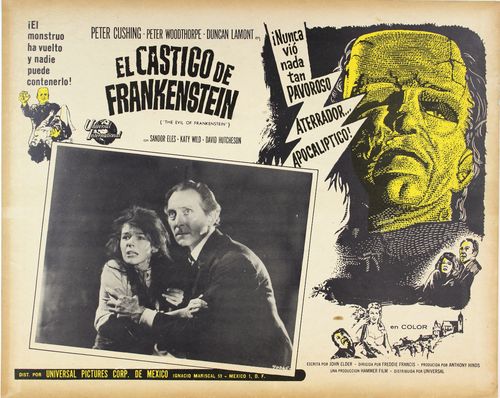 curse of frankenstein mexican lobby card