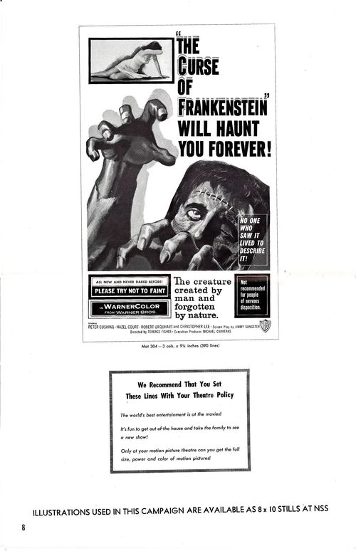 Curse of frankenstein pressbook 8
