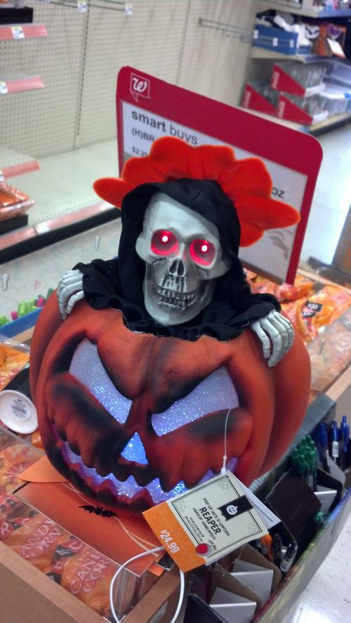 walgreens halloween pumpkin grim reaper animated