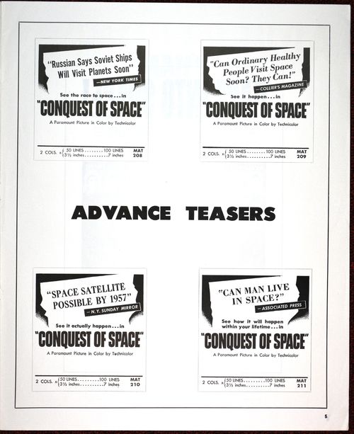 Conquest of space pressbook 5