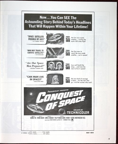 Conquest of space pressbook 9