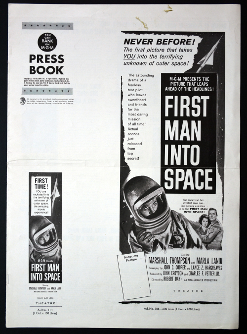 First Man into Space Pressbook 01