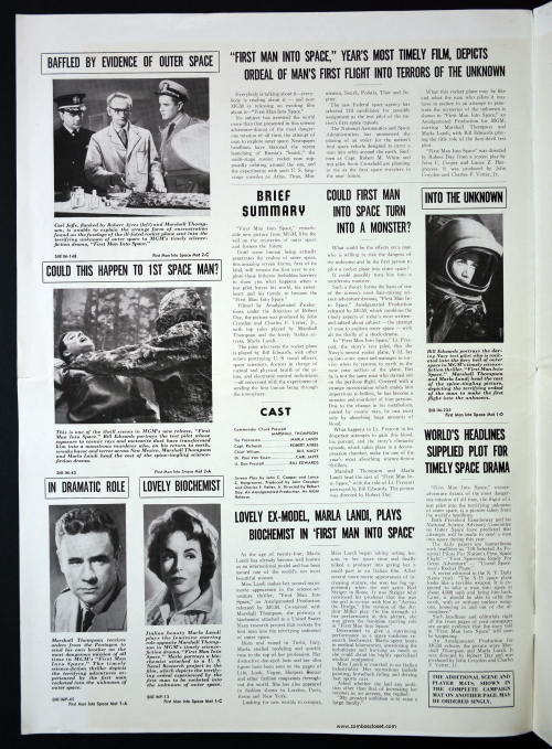 First Man into Space Pressbook 01