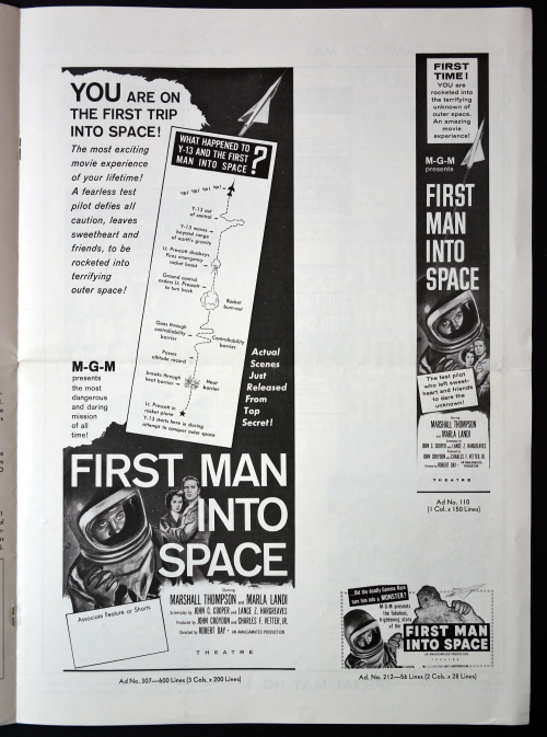 First Man into Space Pressbook 01