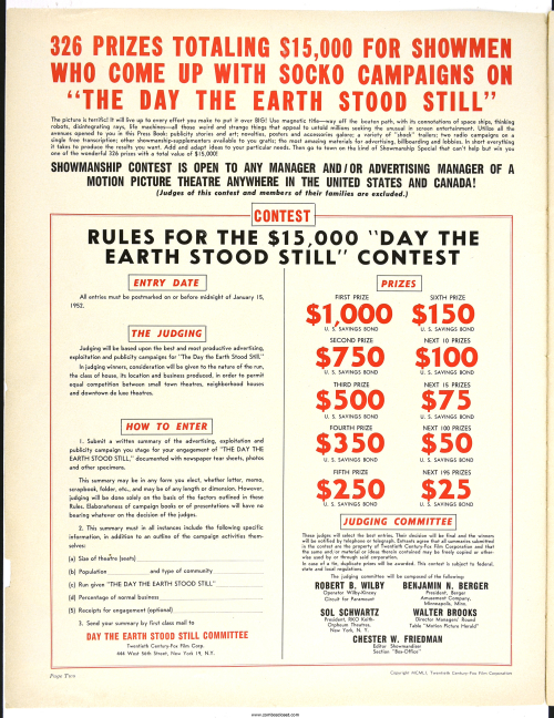 Day the Earth Stood Still Pressbook 001