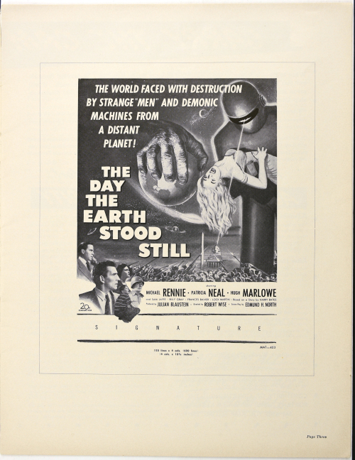 Day the Earth Stood Still Pressbook 001