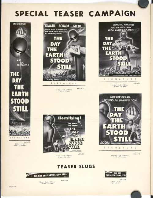 Day the Earth Stood Still Pressbook 001