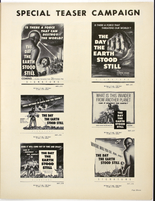 Day the Earth Stood Still Pressbook 001