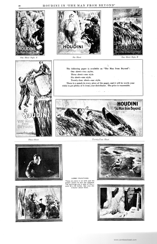 Houdini in The Man From Beyond Pressbook 001