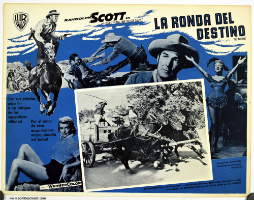 Tall man riding mexican lobby card