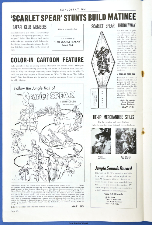 The Scarlet Spear Pressbook 01