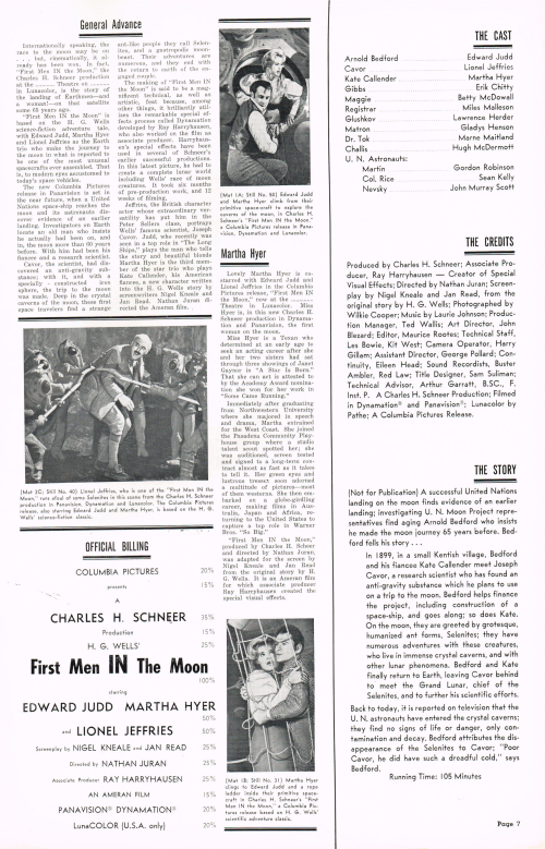 First Men in the Moon Pressbook 00