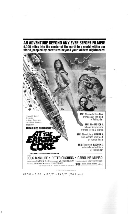 At the Earth's Core Pressbook