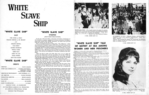 White Slave Ship Pressbook