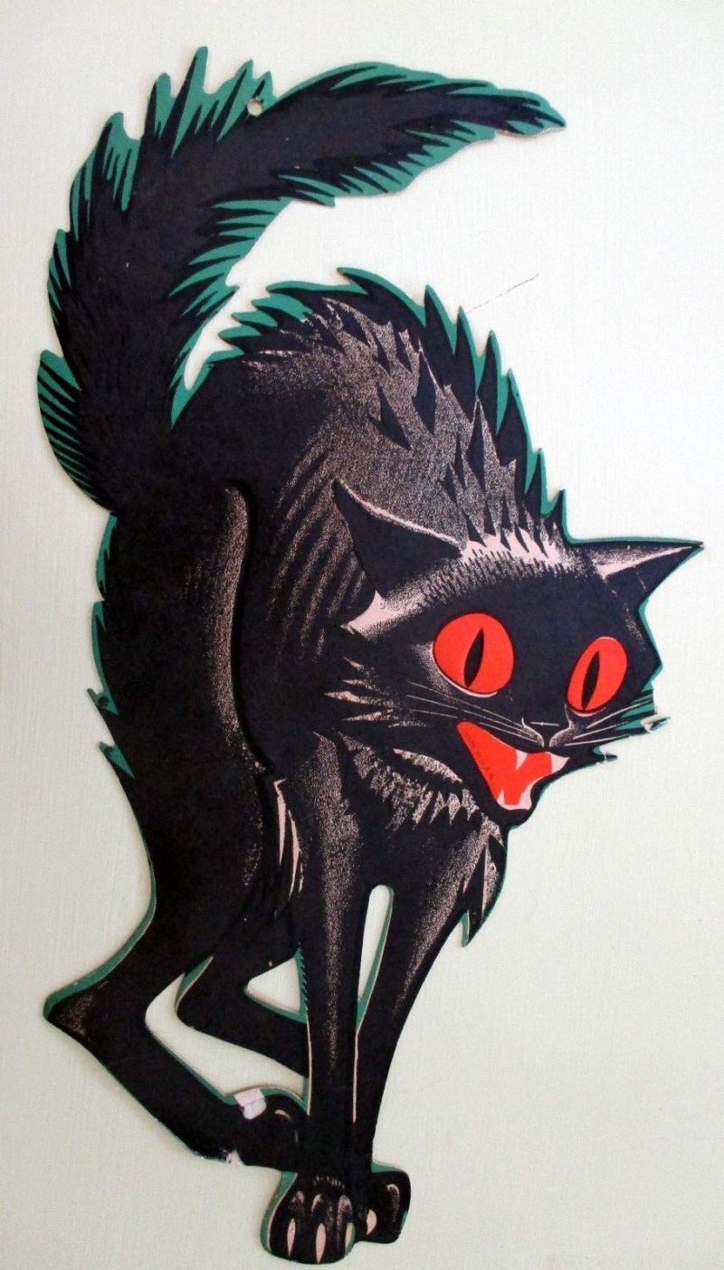 Halloween black cat die cut