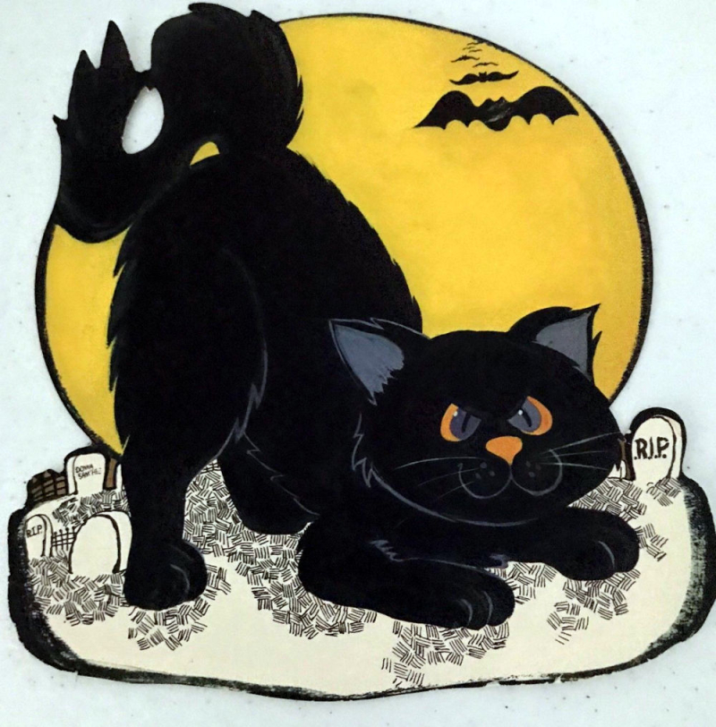 Halloween cat die cut