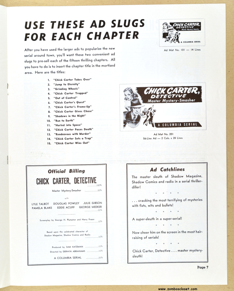 Chick Carter  Detective Pressbook 07