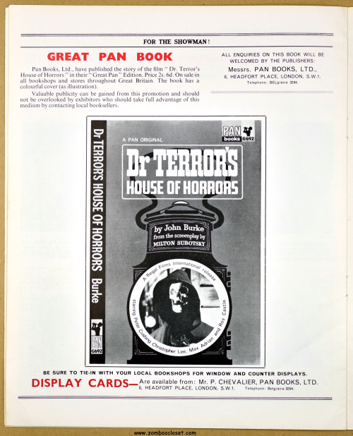 Dr Terrors House of Horrors Pressbook14