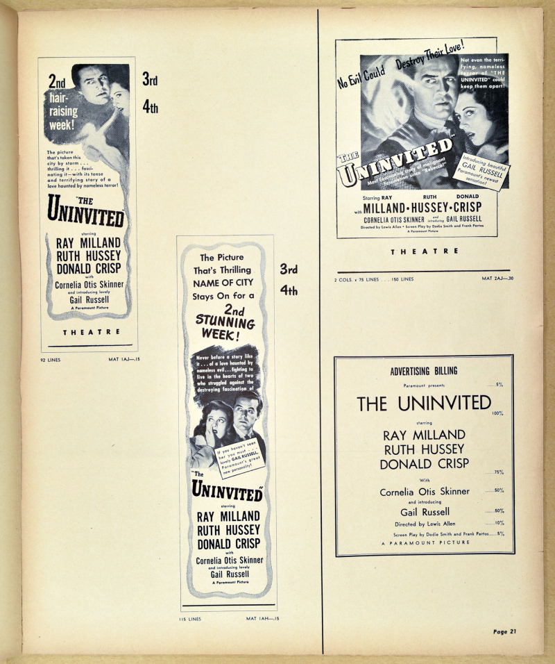 The Uninvited Pressbook 20