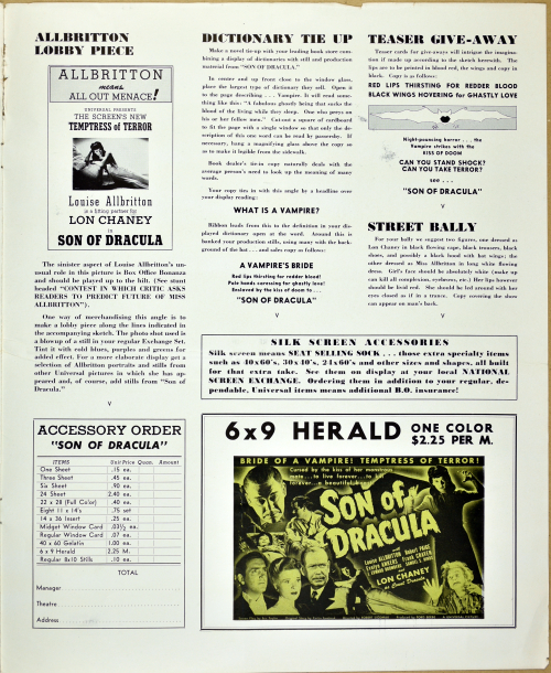 Son of Dracula Pressbook 01