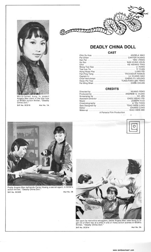 Deadly China Doll Pressbook