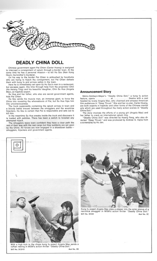 Deadly China Doll Pressbook