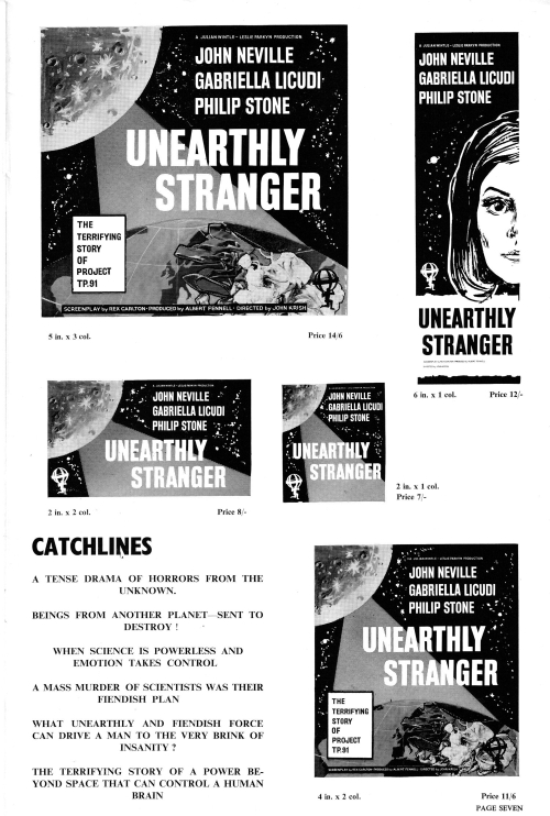 Unearthly Stranger Pressbook