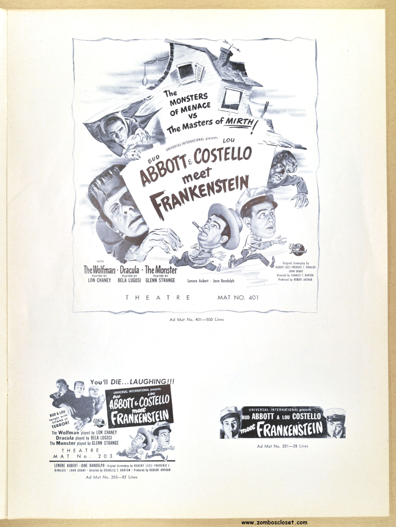 Abbott and Costello Meet Frankenstein Pressbook 01