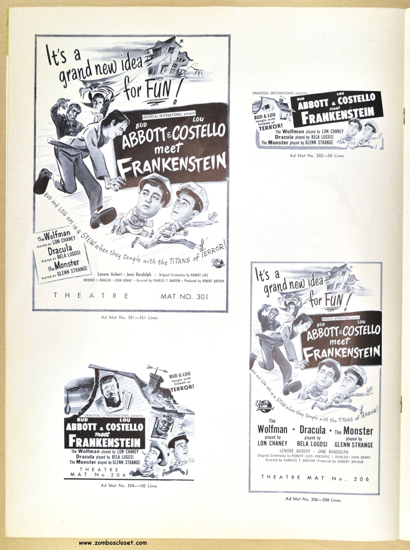 Abbott and Costello Meet Frankenstein Pressbook 01
