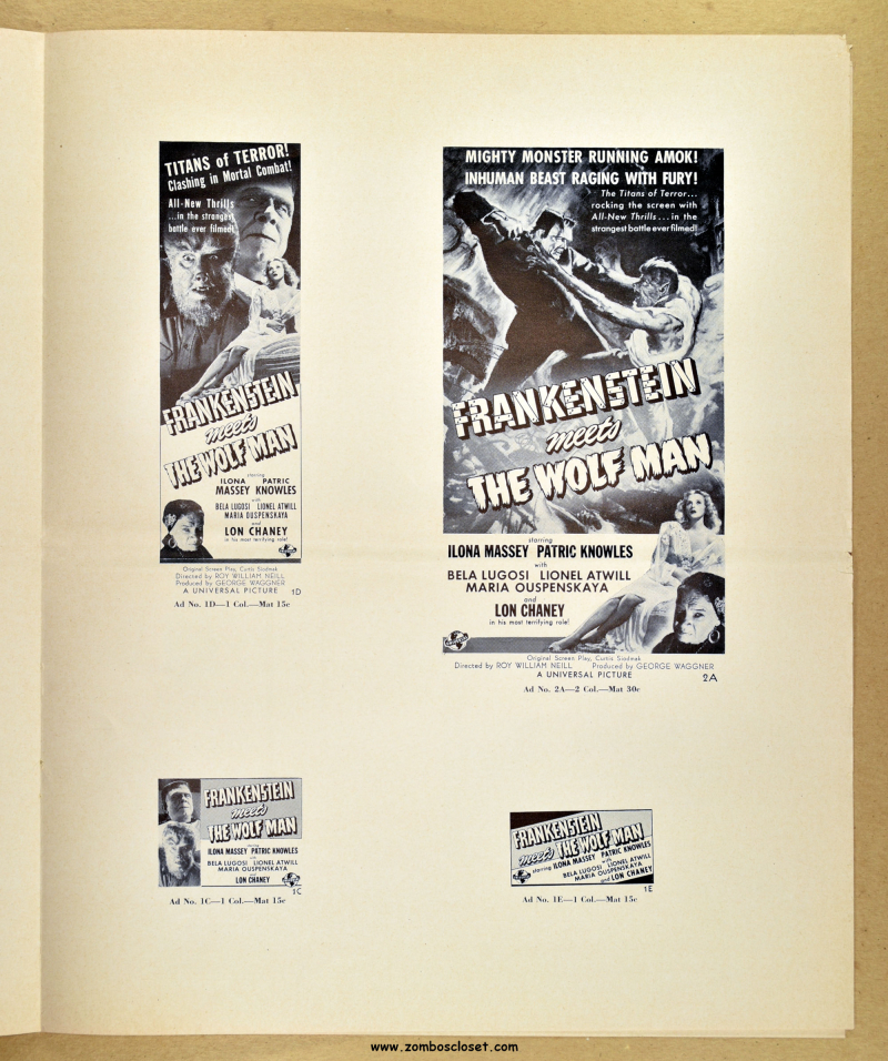 Frankenstein Meets the Wolf Man Ad Mat 01