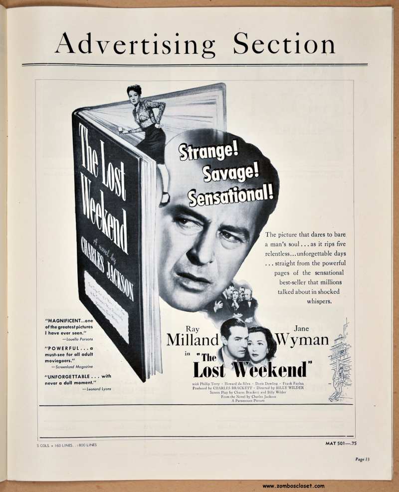 The Lost Weekend Pressbook 09