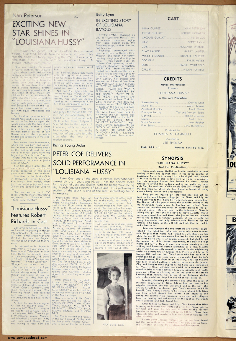 Louisiana Hussy Pressbook 1