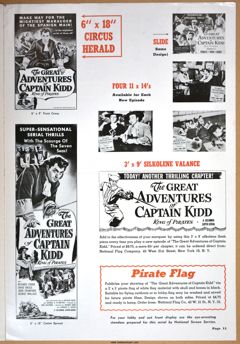 Great Adventures of Captain Kidd Pressbook 09