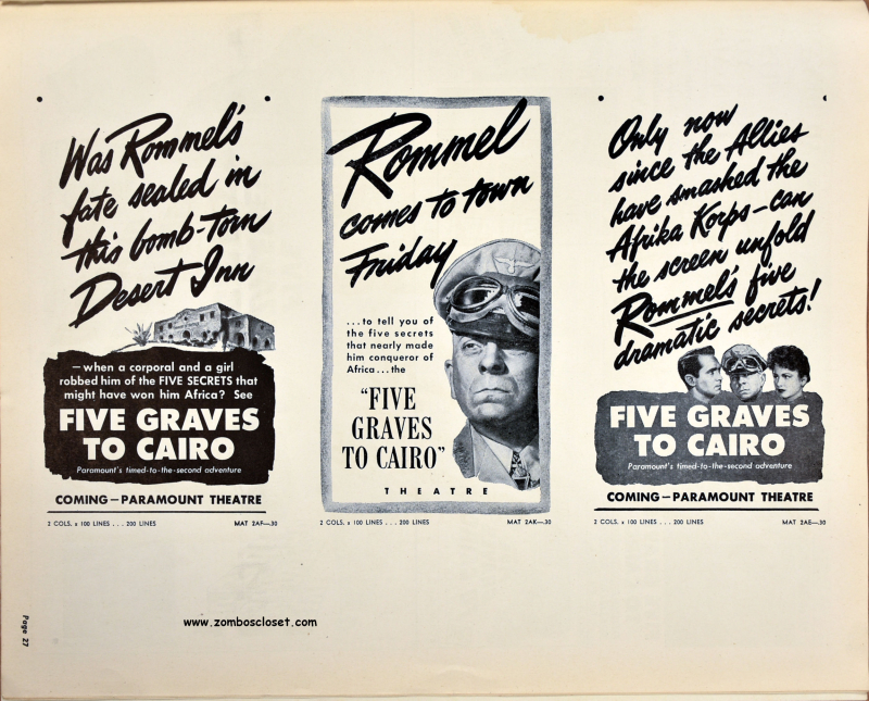 Five Graves to Cairo Pressbook 27