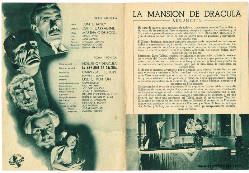 House of Dracula Spanish Pressbook_000001