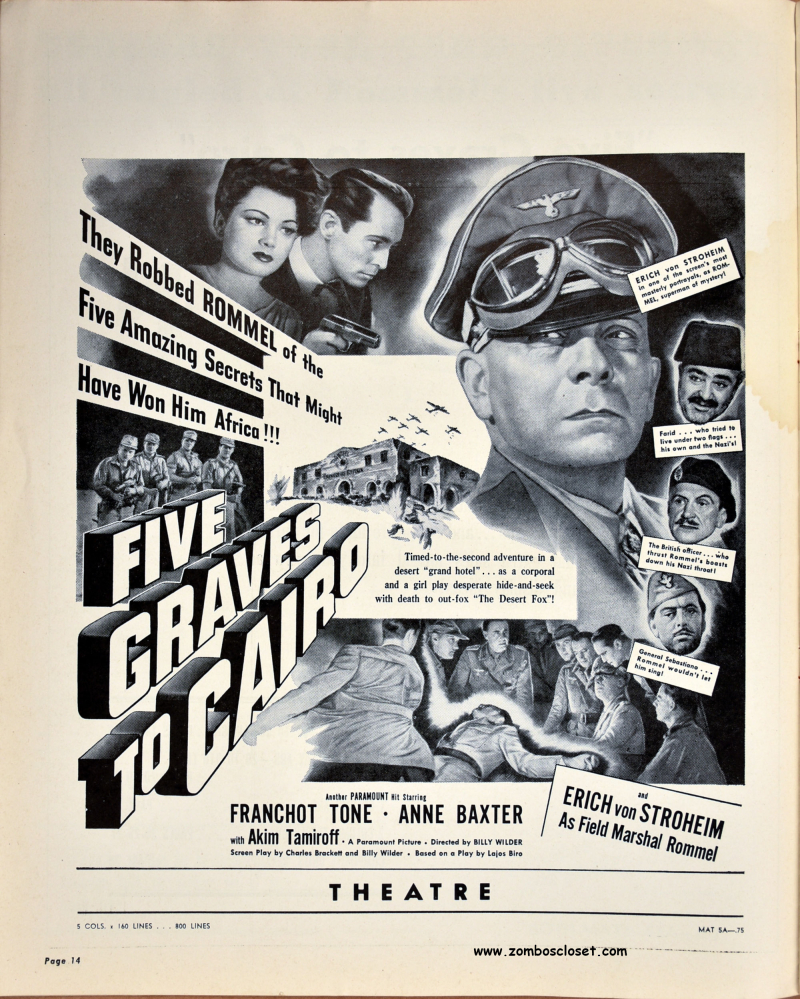 Five Graves to Cairo Pressbook 09