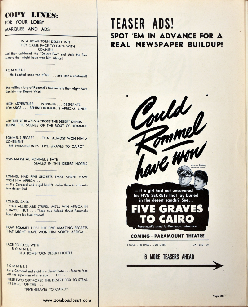 Five Graves to Cairo Pressbook 25