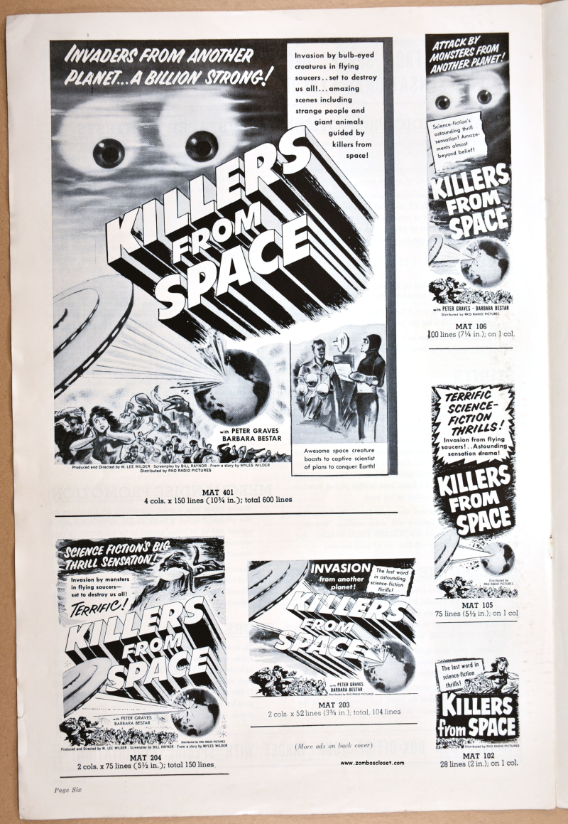 Killers From Space Pressbook 01