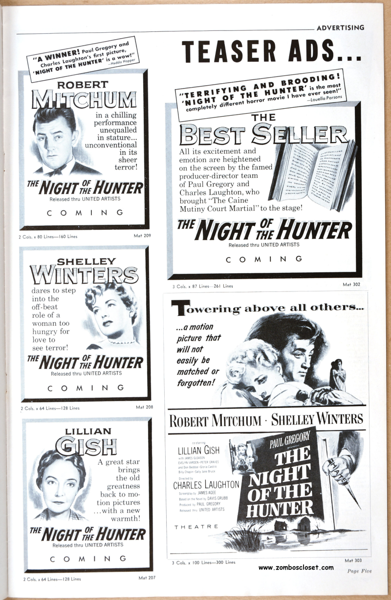 The Night of the Hunter Pressbook 01