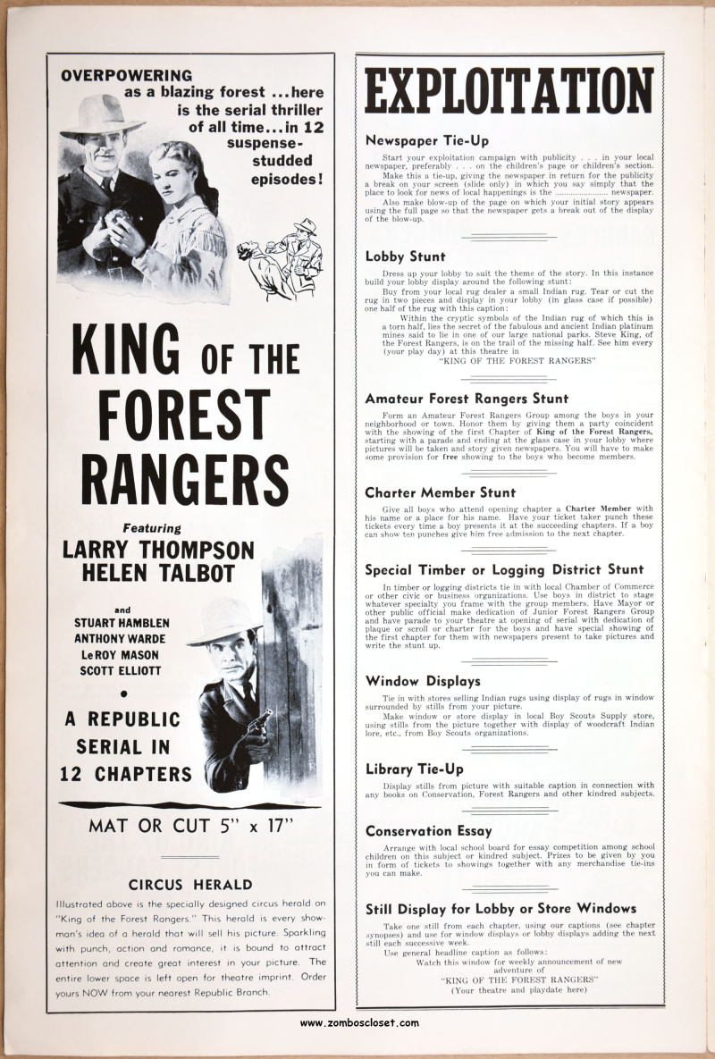 King of the Forest Rangers Pressbook 01