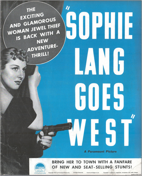Sophie Lang Goes West Pressbook01
